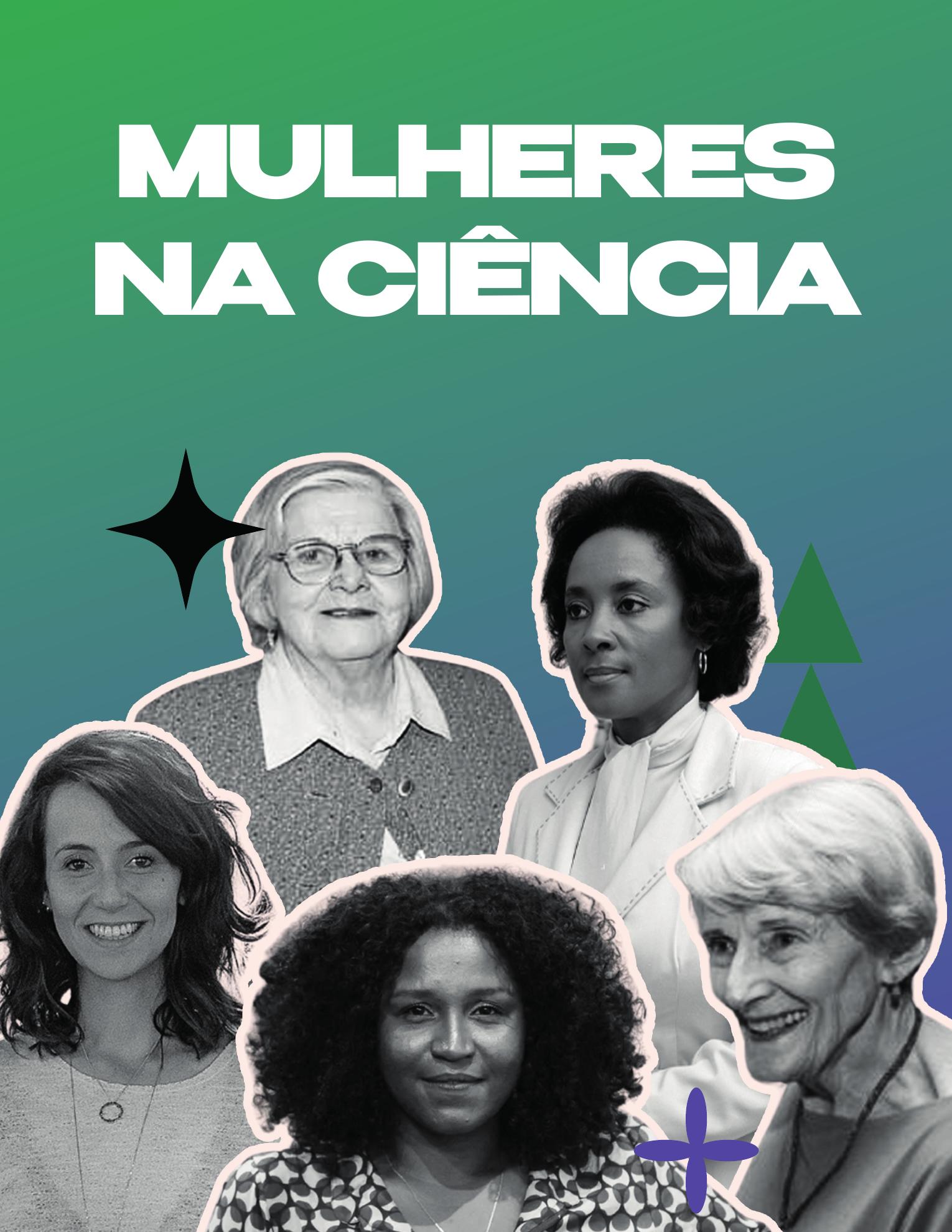 Capa do zine BitBus — Mulheres na Ciência, com tipografia dominante e colagem fotográfica de cientistas.