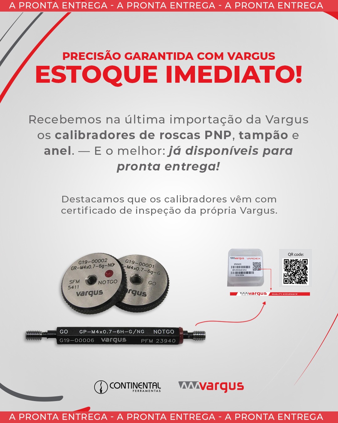 Peça Vargus Pronta Entrega para a Continental Ferramentas.